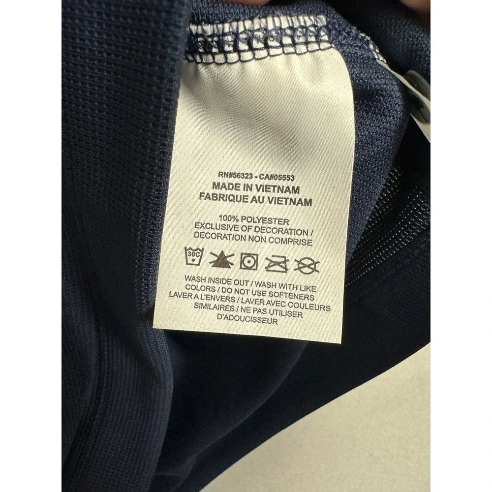 NEW Nike Shirt Mens Large Navy Blue Short Sleeve Embroidered Swoosh Logo Polo